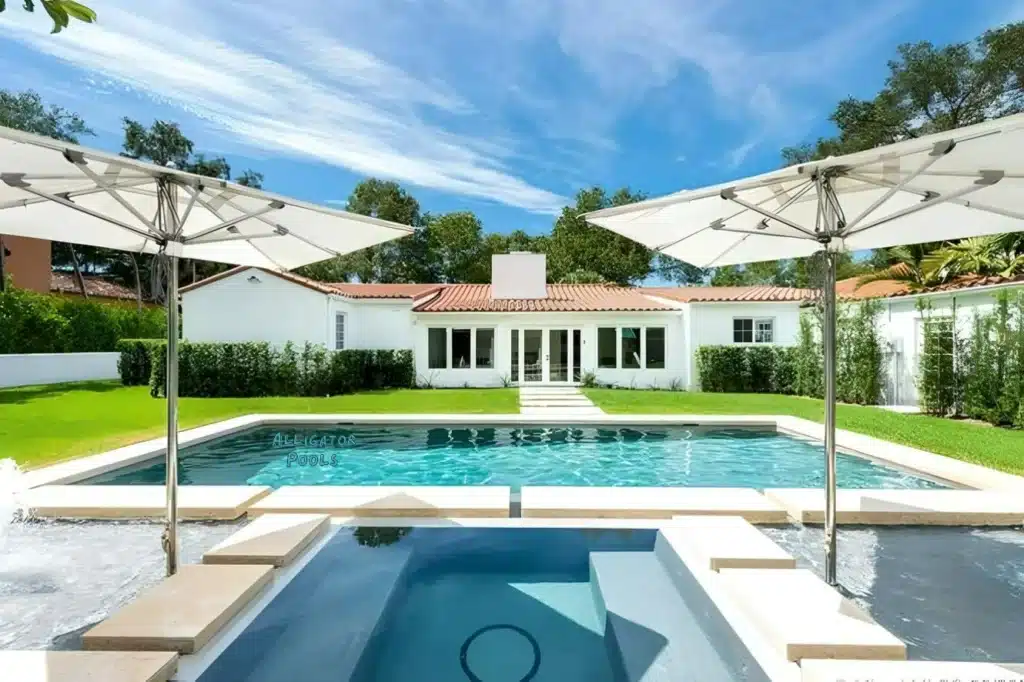 newly renovated pool in florida by alligator pools