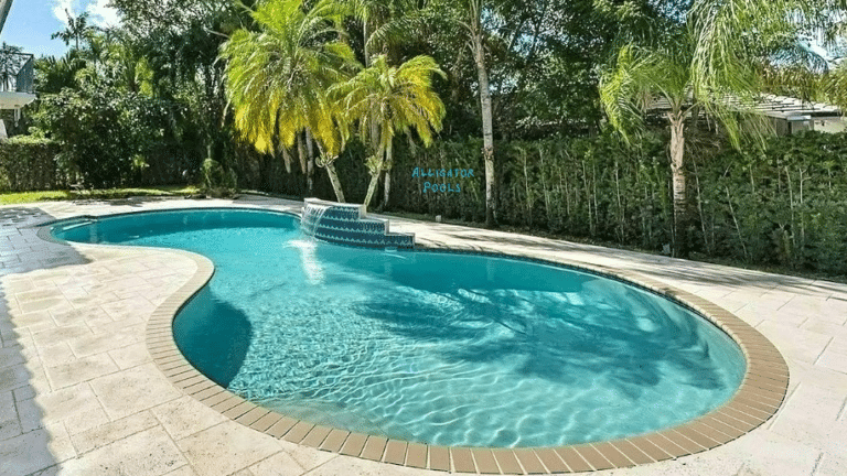 newly completed pool renovation in south miami florida by alligator pools