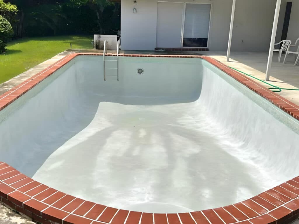 new resurfaced pool, empty pool